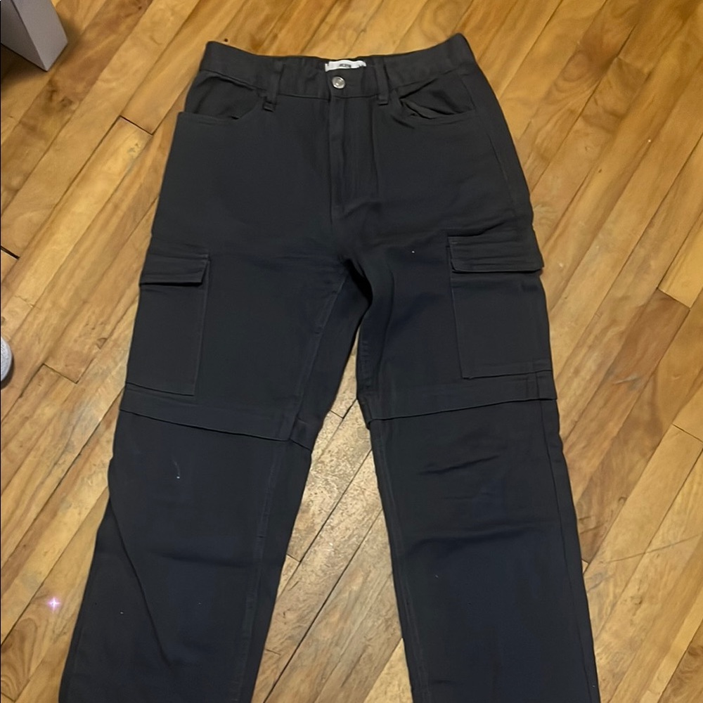 Ardene Black Cargo Pants with Utility Design